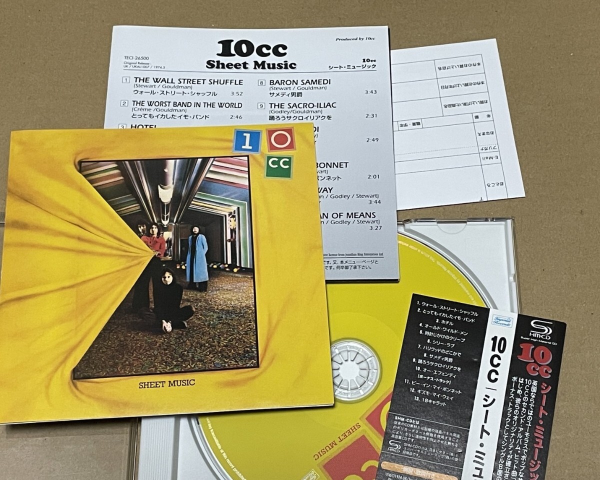 送料込 SHM-CD 10cc - Sheet Music 国内盤 / シート・ミュージック / TECI26500