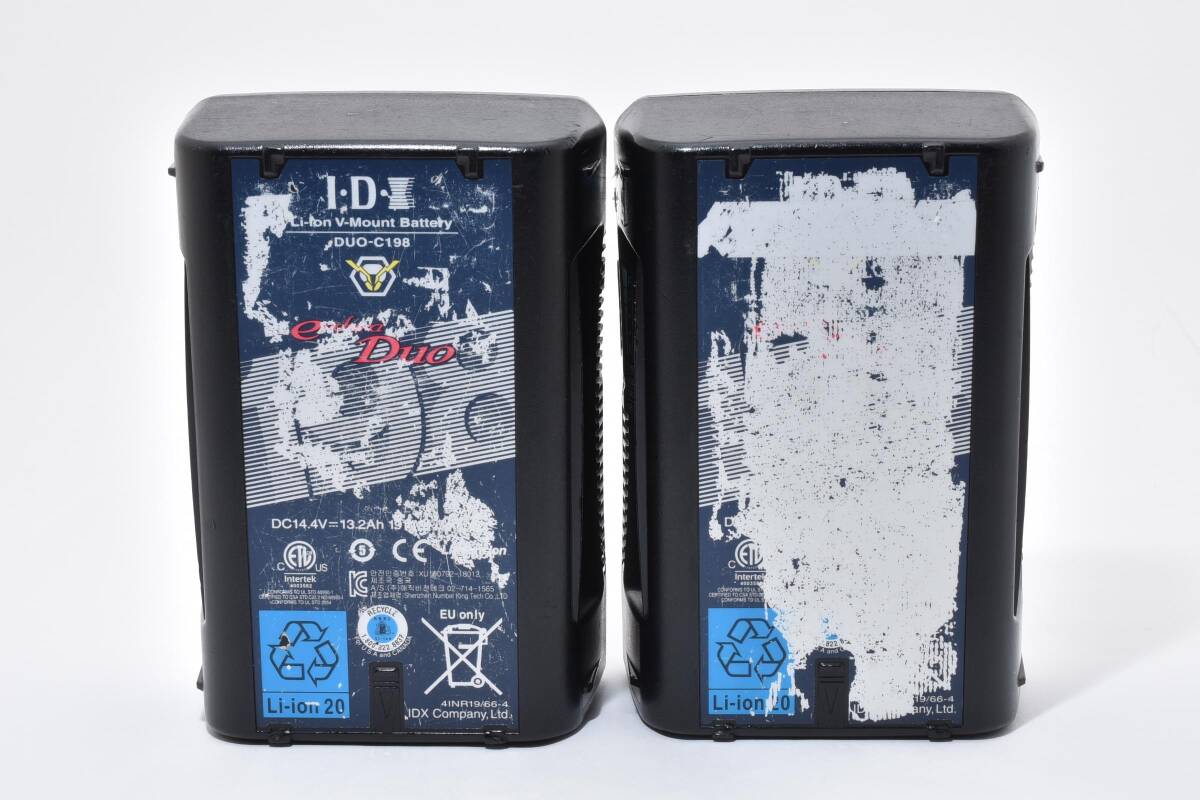 ★実用品★ IDX DUO-C198 Vマウントタイプリチウムイオンバッテリー ★2個　　　38-88-1#001#7414-2