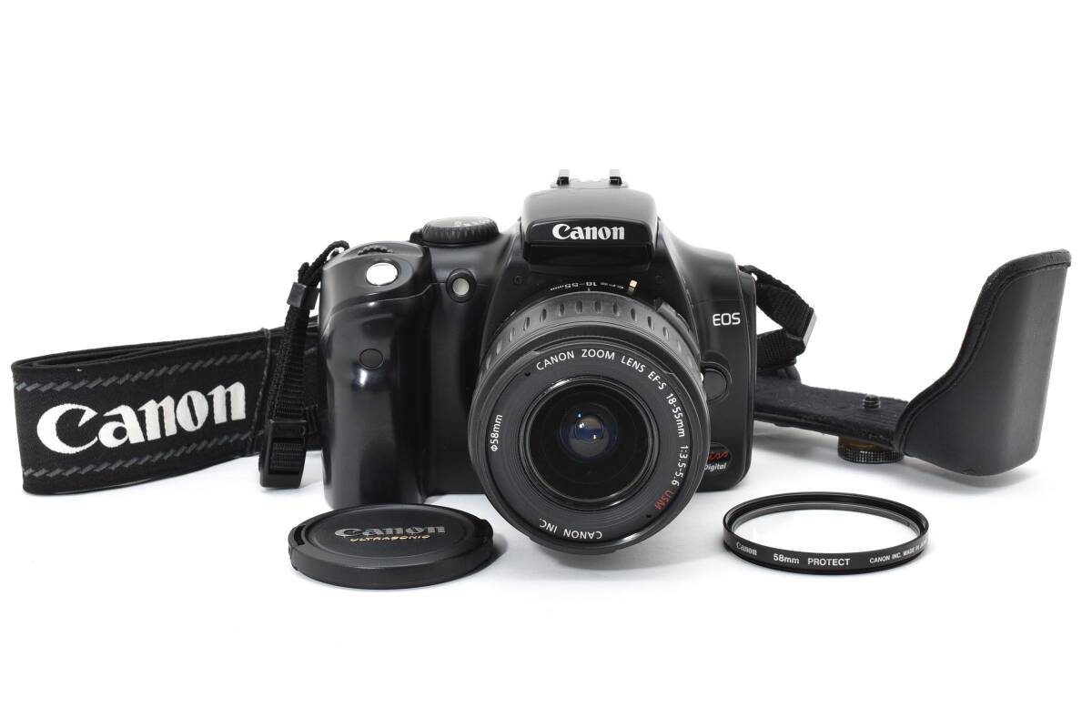 動作確認済★Canon キヤノン EOS Kiss Digital EF-S 18-55mm 1:3.5-5.6 USM