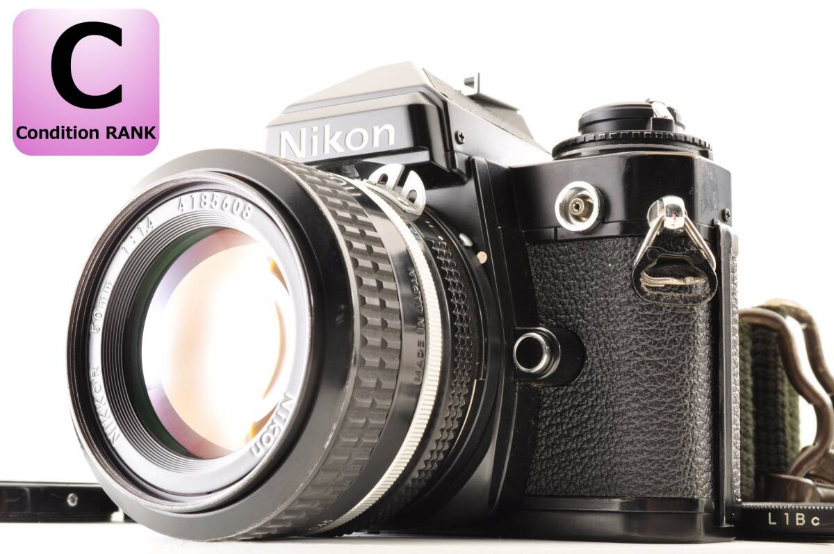 Nikon FE ブラック + Ai NIKKOR 50mm F1.4 セット 35mm フィルム一眼レフ ニコン #4996