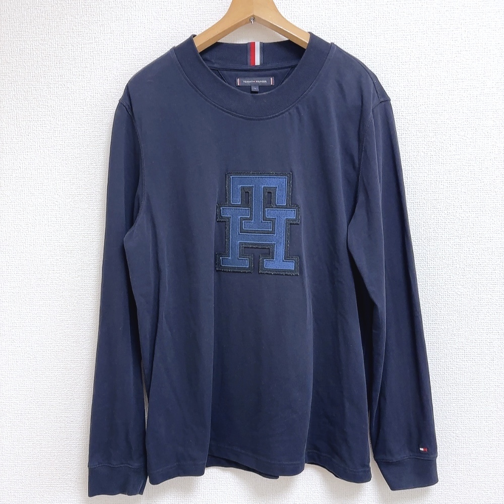 トミーヒルフィガー Tommy Hilfiger トレーナー 長袖 ネイビー Lサイズ 967847
