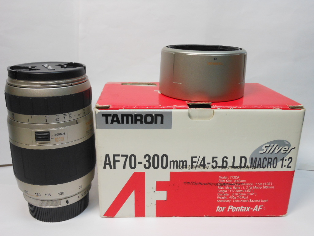 ☆希少美品級☆タムロン Tamron 70-300ｍｍ Ｆ4-5.6 Macro　ペンタック　 即日発送 ７72DP　pentax　元箱付