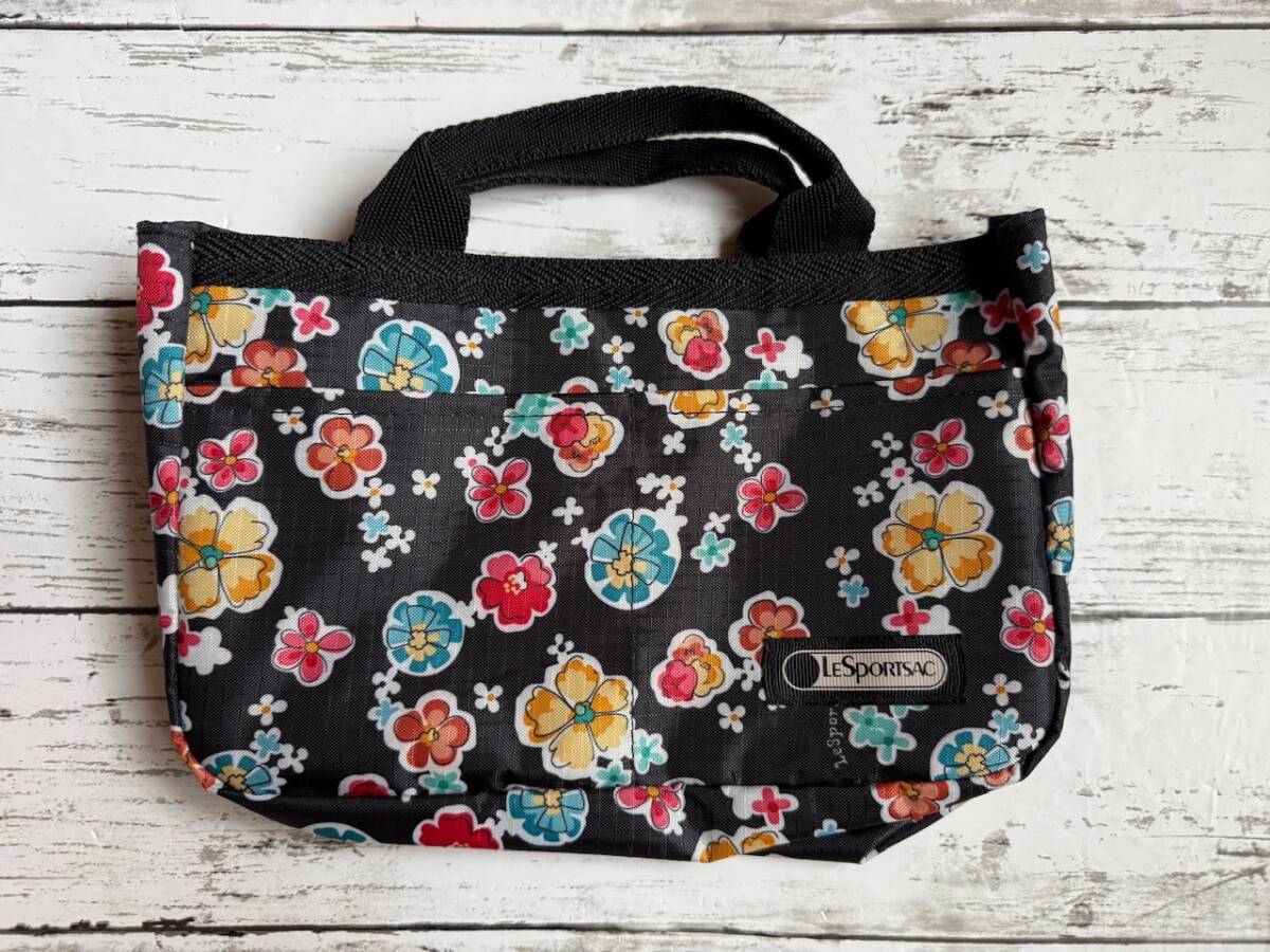未使用★LeSportsac/レスポートサック★ノルマンデイ花柄　ミニバッグ　バッグインバッグ　ミニトートバッグ　付録