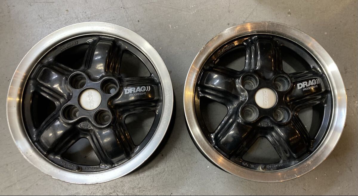 当時物 DRAG PROGRESSIVE 14インチ 6J +38 PCD100 4穴 旧車 希少　2本