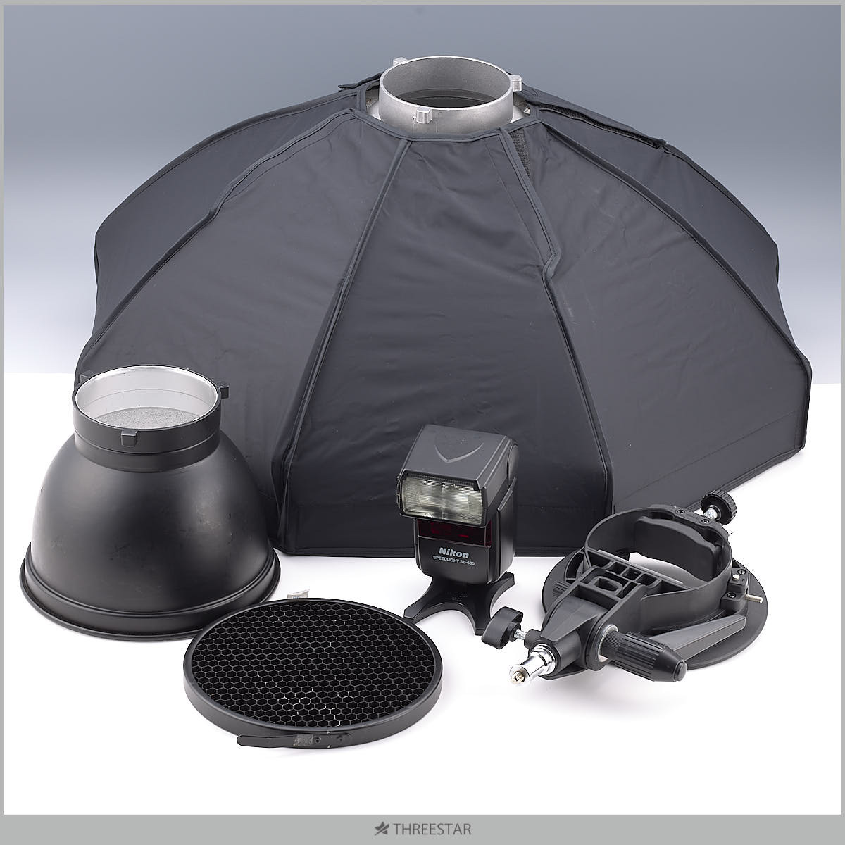 NIKON SB-600 おまけ ボーエンズマウント ソフトライトボックス リフレクター グリッド セット