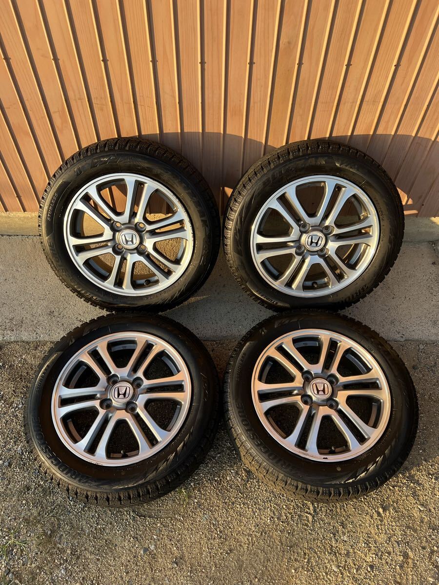 国産　2021年　スタッドレス　155/65R14 4本　ブリジストン　ブリザック　VRX2 ホンダ純正　Nボックス Nワゴン　バモス　アクティ　PCD100