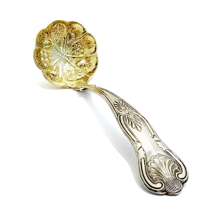シェフィールド(SHEFFIELD)ソースレードル ニッケル 銀メッキ EPNS A1 金彩 フラワー 花柄 カトラリー 食器 ヴィンテージ 英国アンティーク