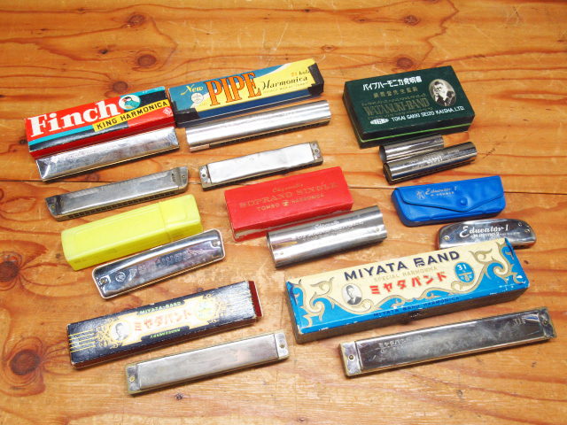 10点セット ハーモニカ TOMBO MIYATA BAND PIPE KING トンボバンド WATANUKI-昭和 レトロ 現状品 管理7S1117L-B2