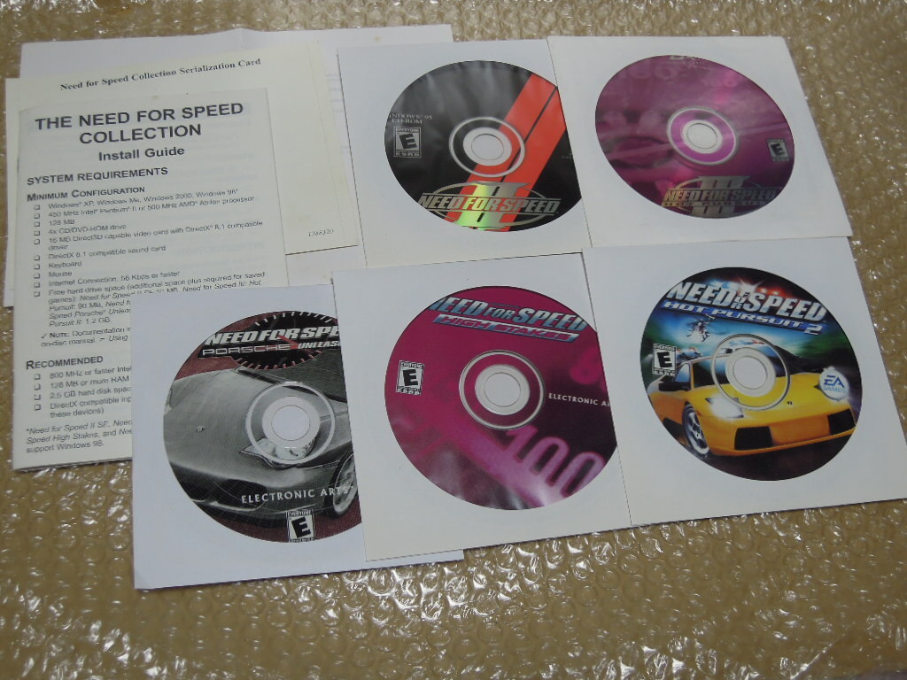 ●Win The Need For Speed Collection 5タイトルセット ソフト＋マニュアル ElectricArts ニードフォースピード