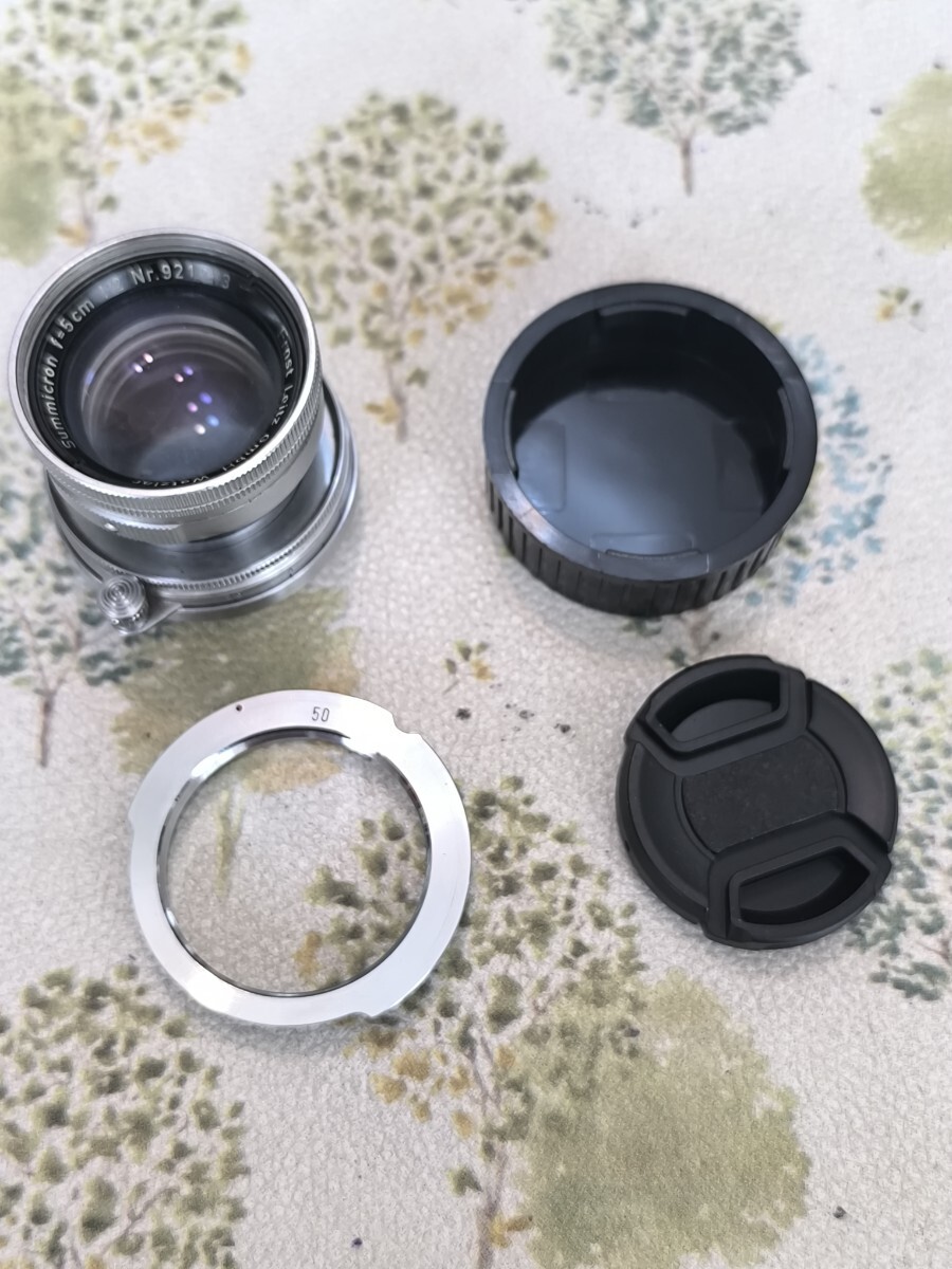 大珍品 LEICA ライカ SUMMICRON 50mm F2 トリウム ズミクロン Radioactive 最初期 92万台 アンダーミリオン Lマウント MLアダプター付