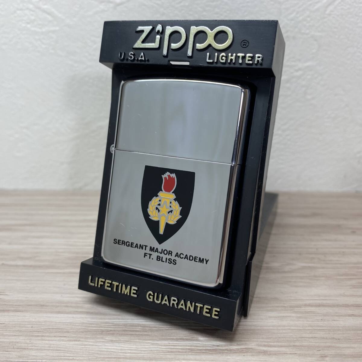 ●【MH-1454】未使用品 Zippo SERGEANT MAJOR ACADEMY FT.BLISS ジッポー ジッポライター 喫煙具 USA 【レタパ可能】