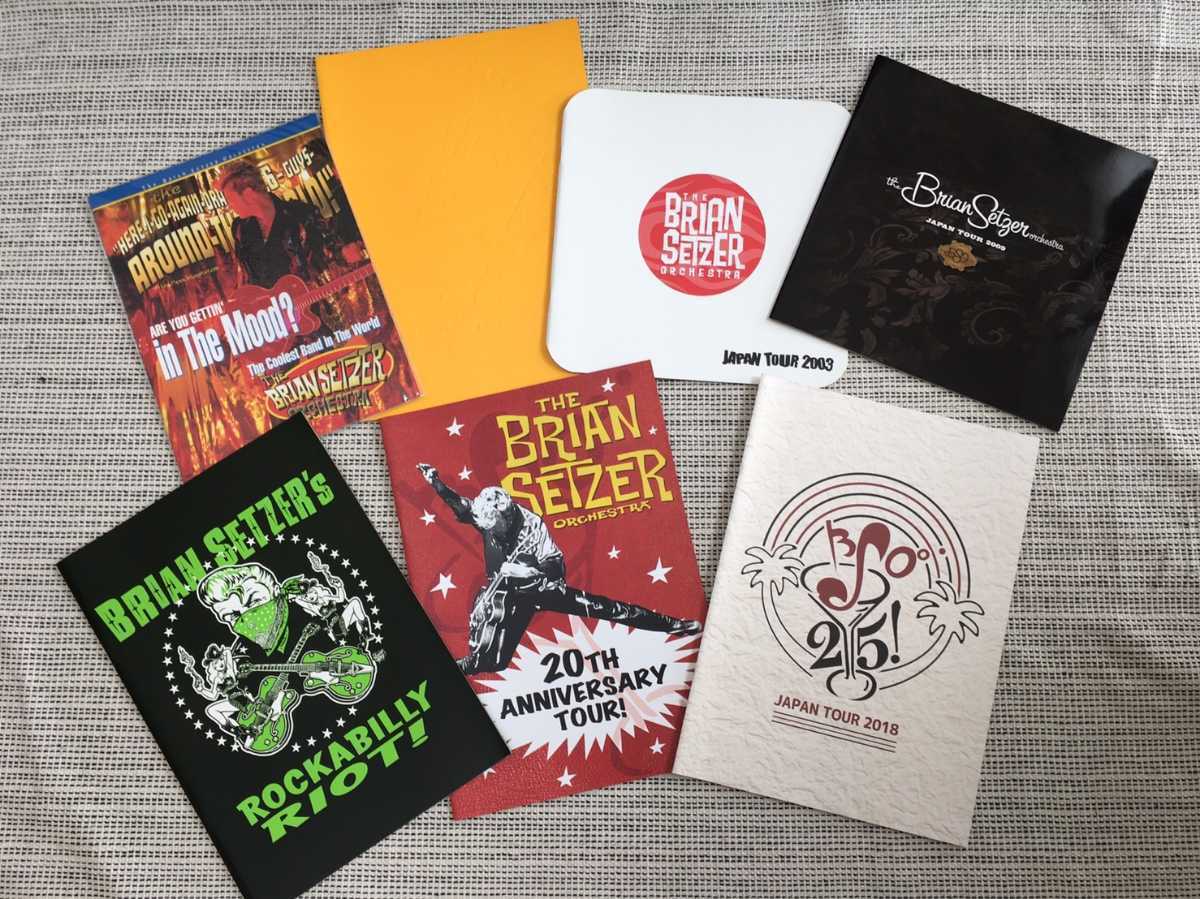【美品7冊セット】ブライアン・セッツァー BRIAN SETZER ORCHESTRA/ROCKABILLY RIOT/JAPAN TOUR ジャパンツアーパンフ/来日公演/ロカビリー