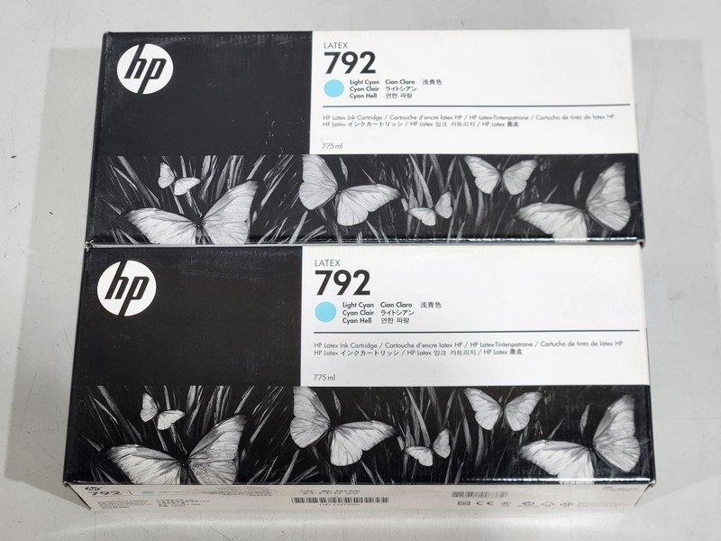 [未使用] HP 純正インクカートリッジ HP 792 ライトシアン CN709A DesignJet L26500 LATEX 210等用 2個 使用期限切れ (6)