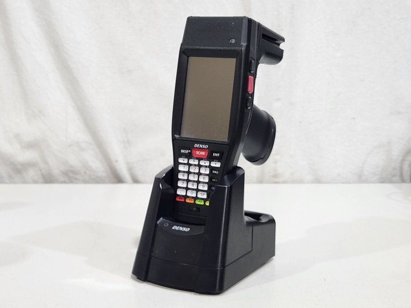 [現状品] DENSO デンソー ハンディターミナル BHT-1281QULWB-CE + 通信ユニット CU-1211(LAN) + ACアダプタ フルリセット済み