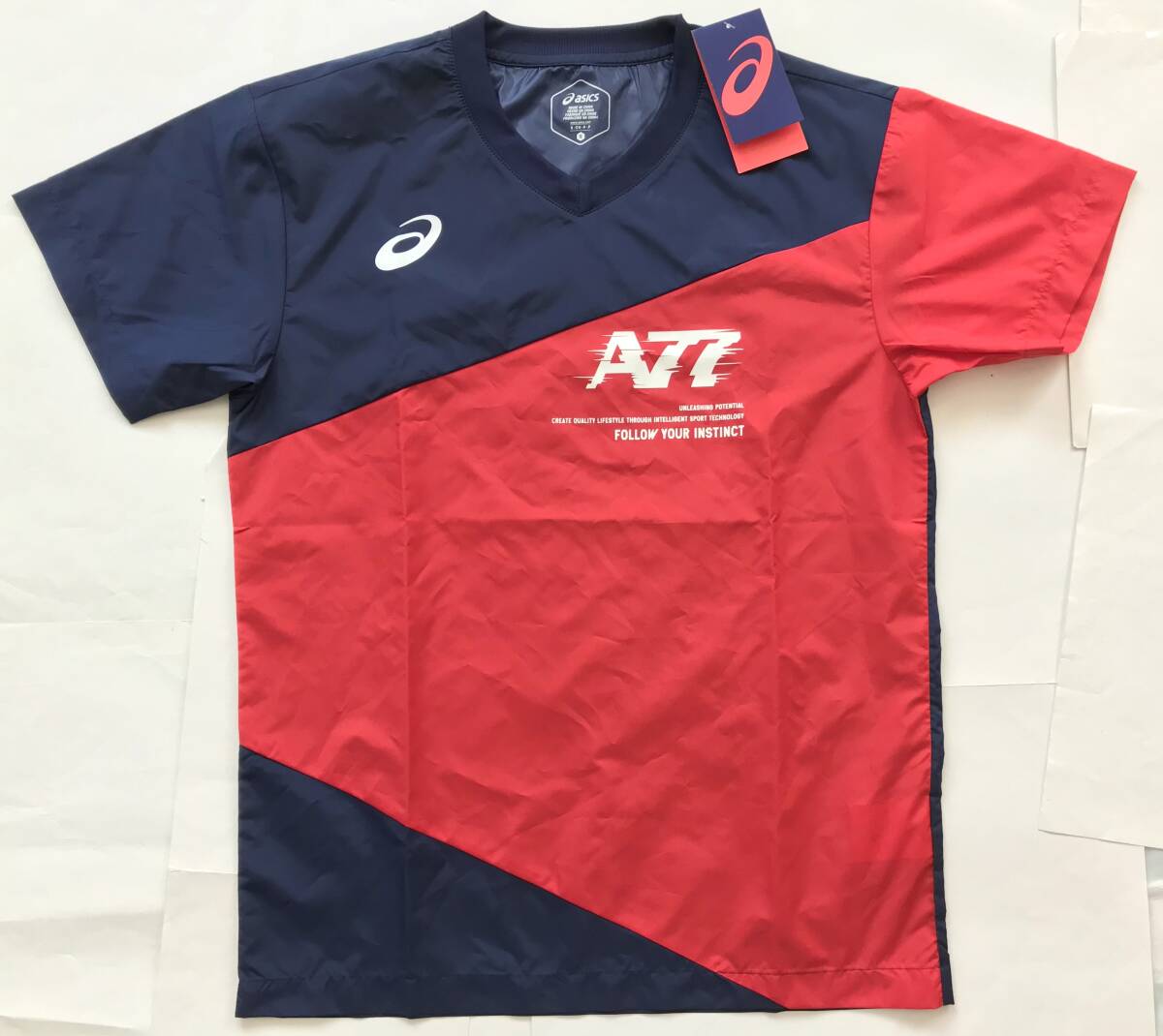 新品 4,950円★半袖 ピステシャツ★2031C127.600★バレーボールウェア★アシックス ASICS★sizeS★スポーツウェア★半袖Tシャツ★ジャージ