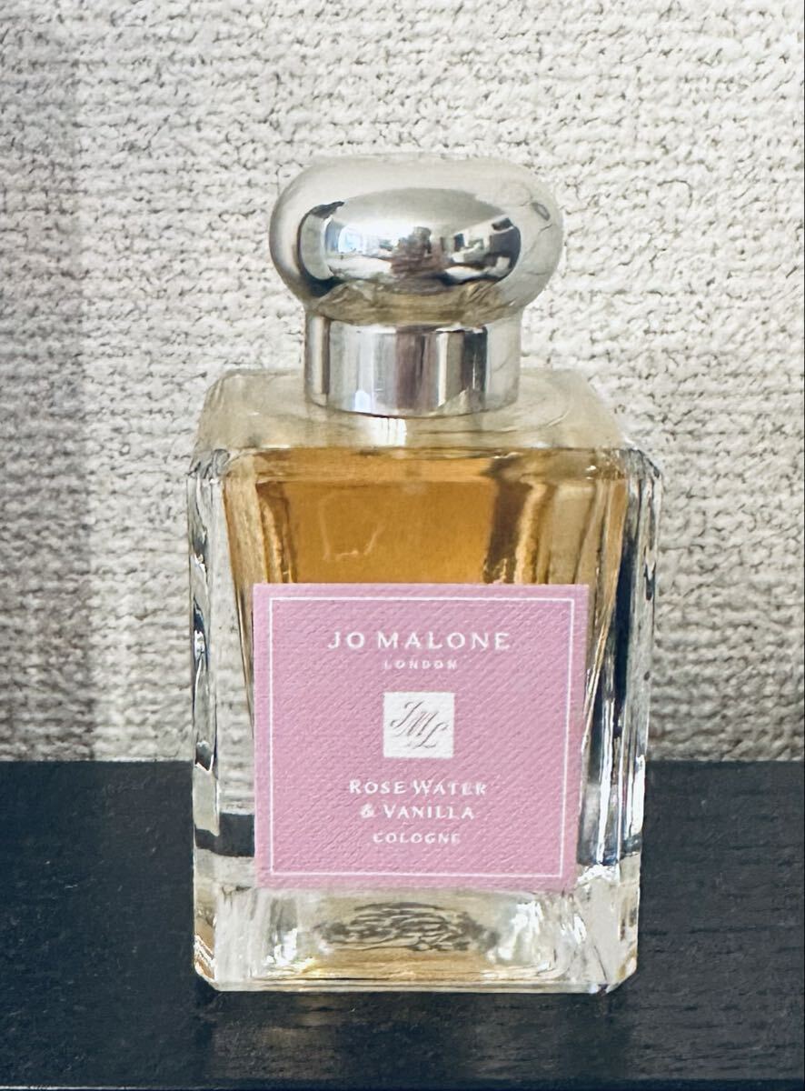 新品【ジョーマローン】限定 ローズウォーター&バニラ コロン　50ml Jo MALONE 香水 フレグランス パフューム ローズ 薔薇 ハーフサイズ