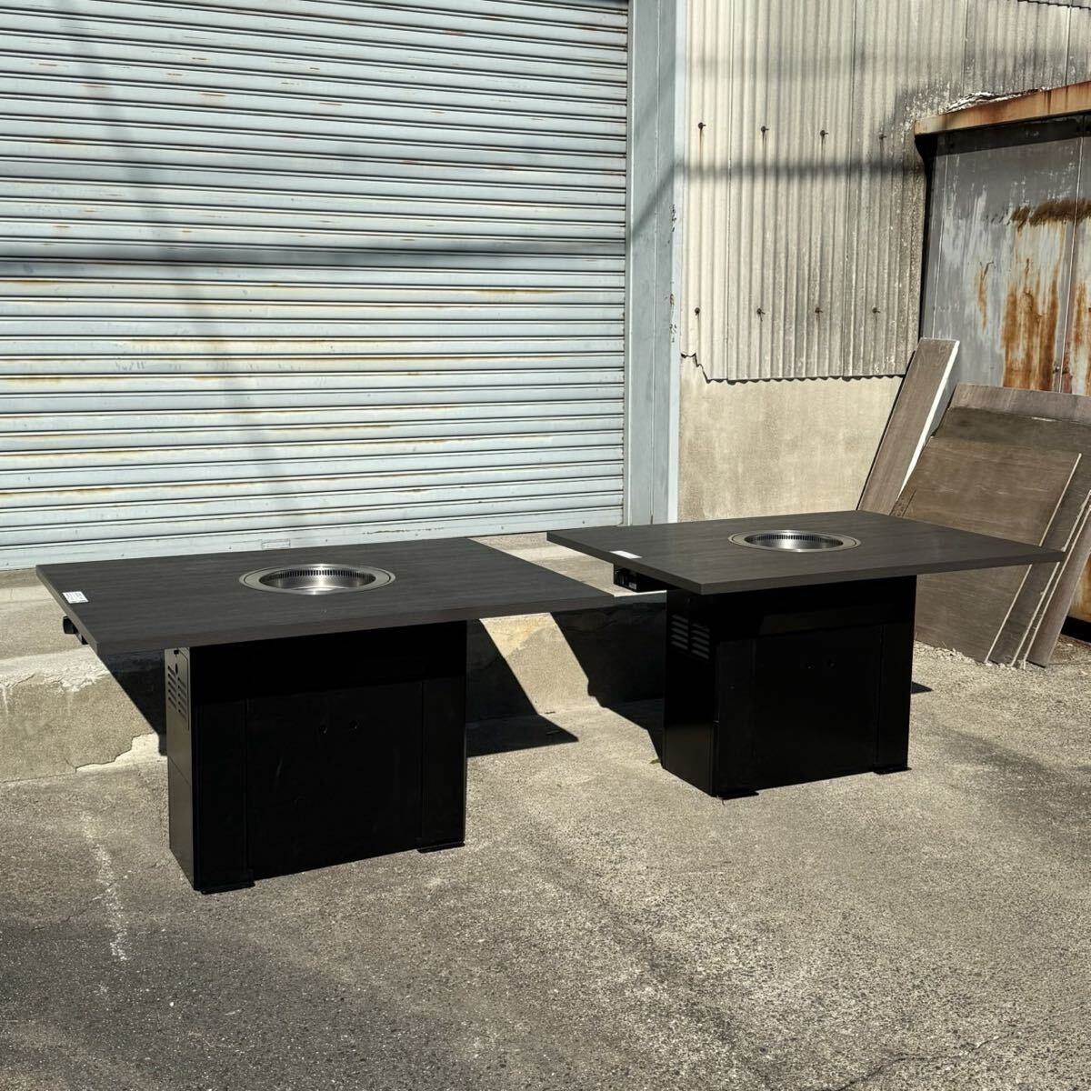 H110KZ9b 無煙ロースター JOYTEC ガス式放熱板・テーブルタイプ JL-MT14 2台セット 23年製 焼肉 店舗用 業務用 都市ガス 