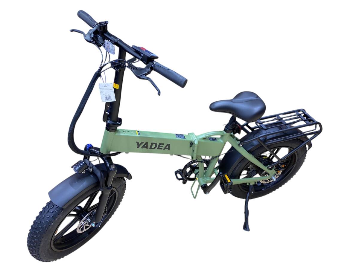 ★家財便発送★■YADEA 電動アシスト 20インチ折りたたみファットバイク HNT-01 カーキー 未使用展示品■