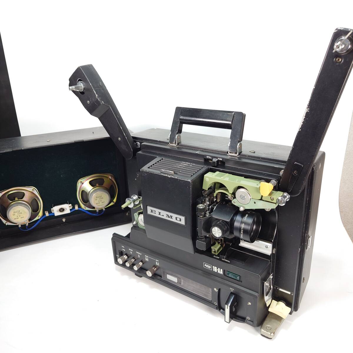 通電OK ELMO 16-AA 16mm 映写機 映像機器 エルモ サウンドプロジェクター ヴィンテージ レトロ 現状品