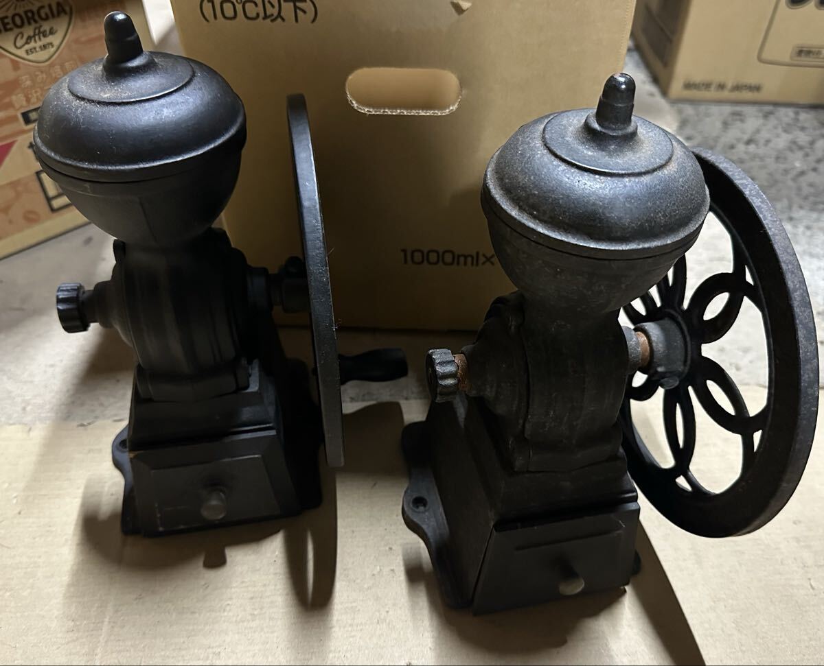 (M3) Kalita カリタ 手動式 コーヒーミル 鋳物 アンティーク まとめて2点 現状中古品