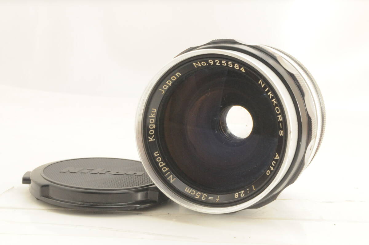 ★希少9枚羽★NIKON ニコン NIKKOR-S AUTO 3.5cm F2.8 PAT.PEND.刻印 Nippon Kogaku★動作OK★A239★