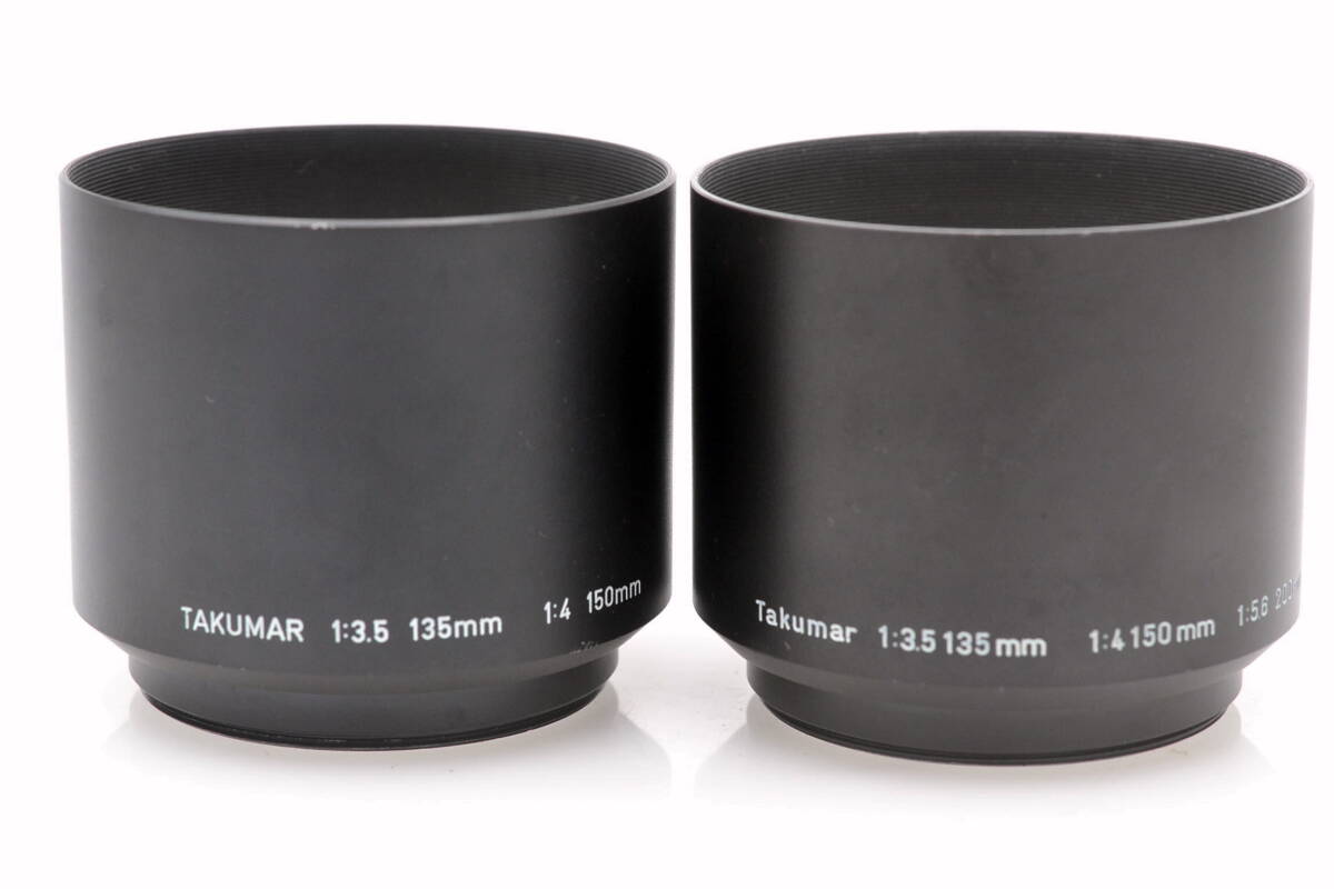 ASAHI PENTAX Takumar 135mm 3.5 150mm 4 200mm 5.6 メタルレンズフード 49mm 2個セット