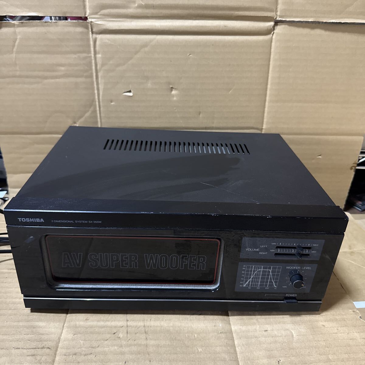 あ-8595）東芝 AVスーパーウーハー SX-35SW 通電のみ確認　本体のみ