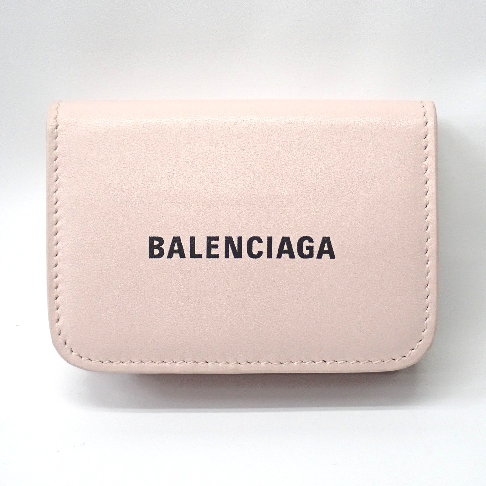 Ft1308811 バレンシアガ 三つ折り財布 キャッシュミニウォレット 593813 ピンク レディース BALENCIAGA 中古