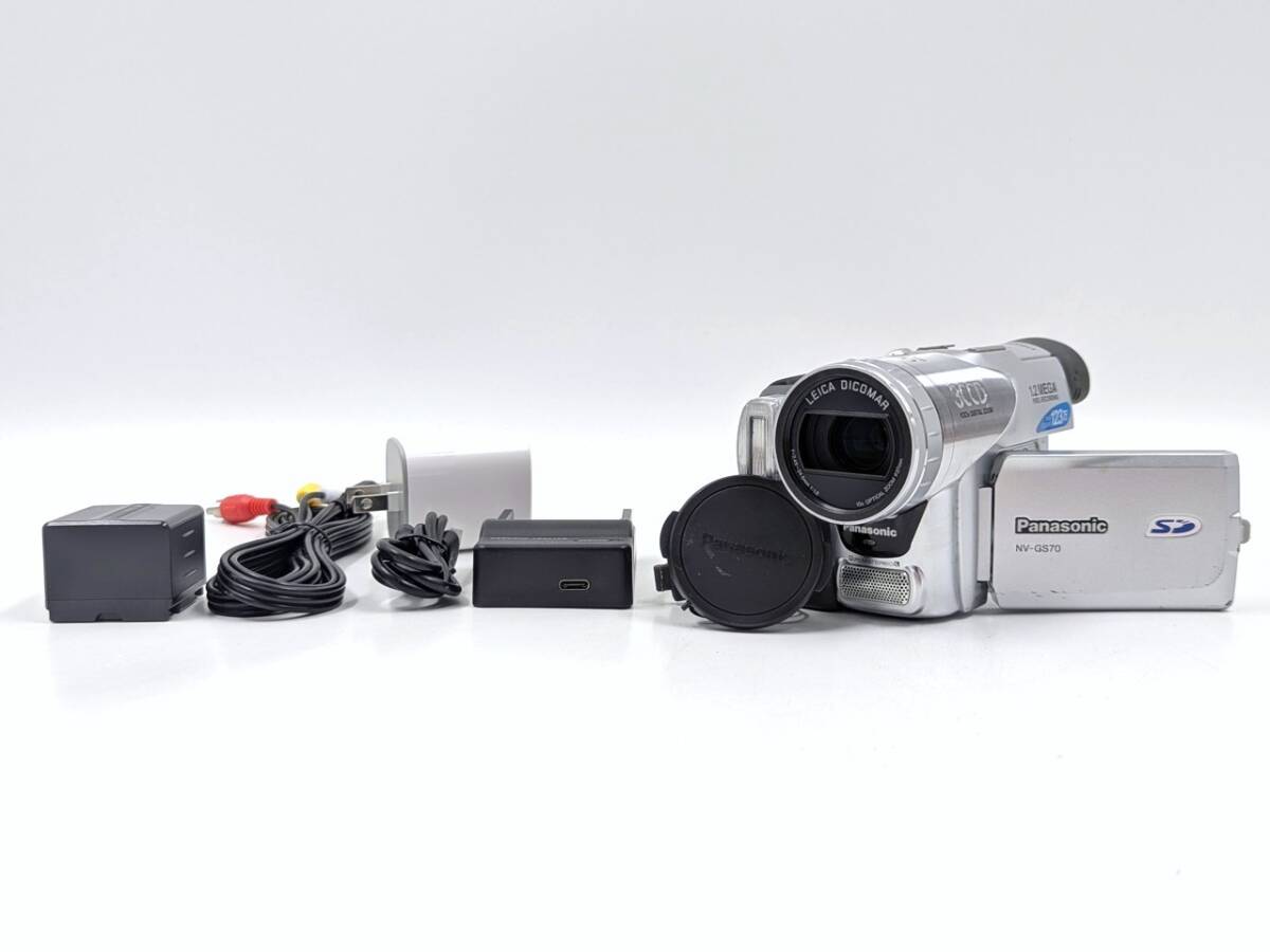 ★☆中古 良品 Panasonic NV-GS70 パナソニック デジタル ビデオカメラ 動作確認/点検清掃済 miniDVテープのダビングに最適 S-1513-18☆★