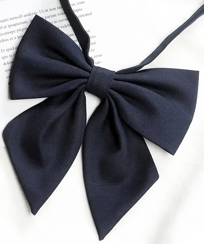 新品！可愛いスクールリボンタイ*無地ネイビー／送140〜