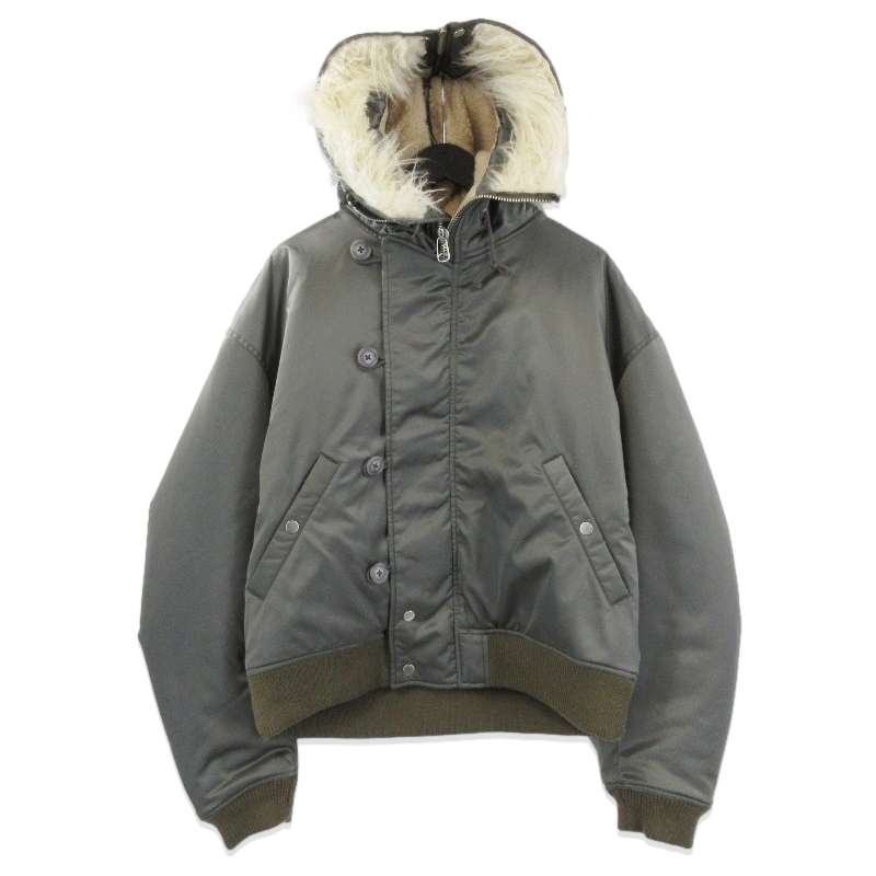 美品 Jieda ジエダ Thinsulate N-2A JACKET Jie-25W-JK02 中綿 フライトジャケット ナイロン 日本製 グレー 1 71014306