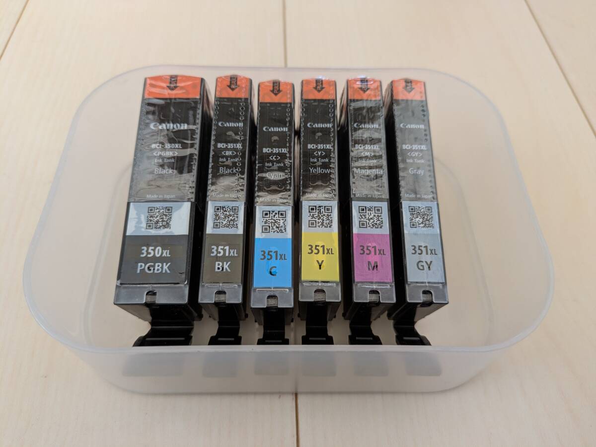 ☆未使用品★キャノン 純正インク 大容量 BCI-351XL+350XL/6MP 6色組 BCI-350XL PGBK BCI-351XL BK,C,Y,M,GY 黒/赤/青/黄/灰 ※期限切れ