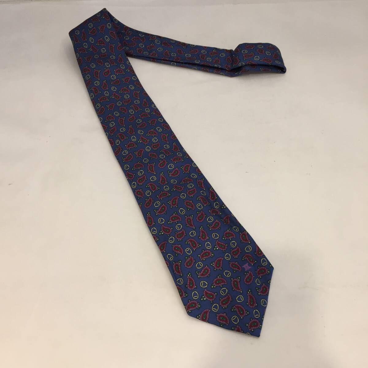 F110404◎① ペイズリー柄 CELINE セリーヌ ネクタイ シルク スペイン製◎