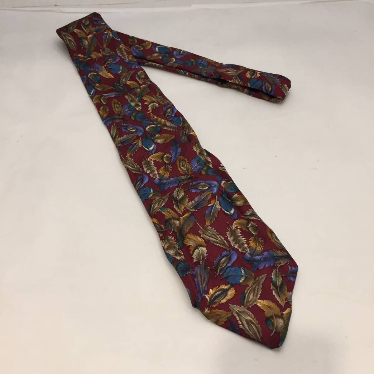 F110506◎⑬ フェザー柄 羽根柄 Christian Dior クリスチャンディオール ネクタイ シルク100％ フランス製◎