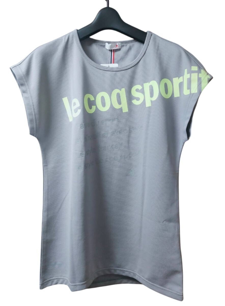 【タグ付き 新品未使用品】le coq sportif／ルコックスポルティフ　ノースリーブ　Tシャツ　スポーツウェア　ライトグレー　L　送料無料