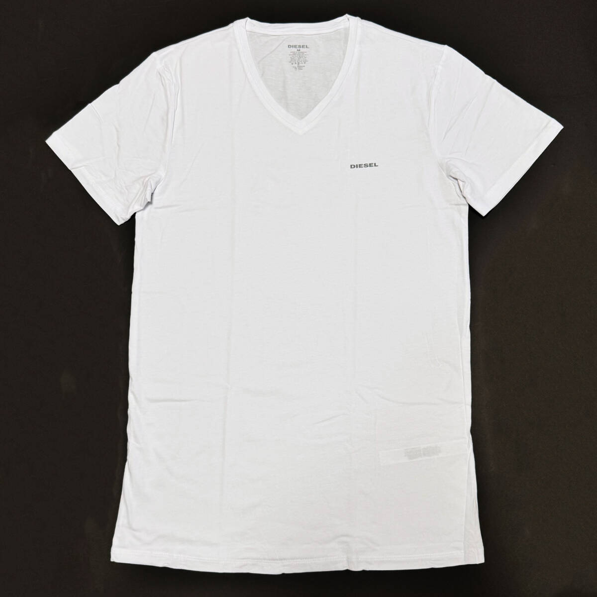 ■DIESEL/ディーゼル コットン無地 VネックTシャツ ホワイトM新品■