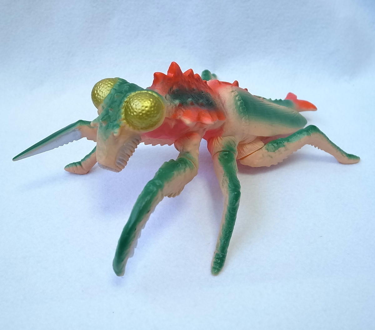 【マルサン アマプロ コラボ】大怪獣列伝 カマキラス ソフビ 2003 肌色成形色 日本製 大きさ約25cm