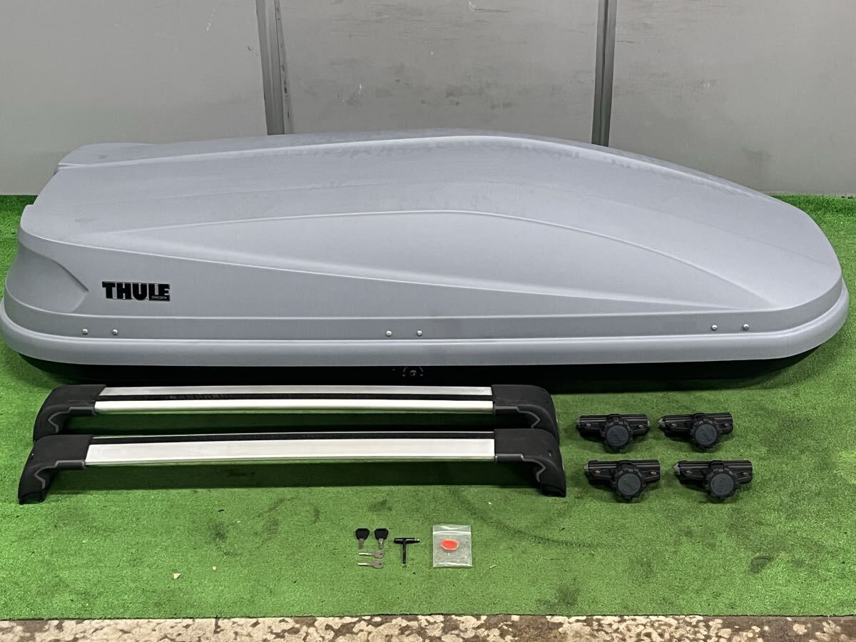 【美品!!】THULE スーリー Touring M 6342 ツーリングM TH6342 チタンエアロスキン ルーフボックス スバル アウトバック キャリア 直接引取