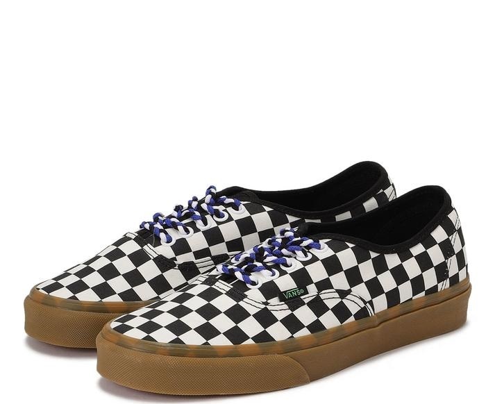 VANS AUTHENTIC ガムソール チェッカー柄 黒白系 26cm