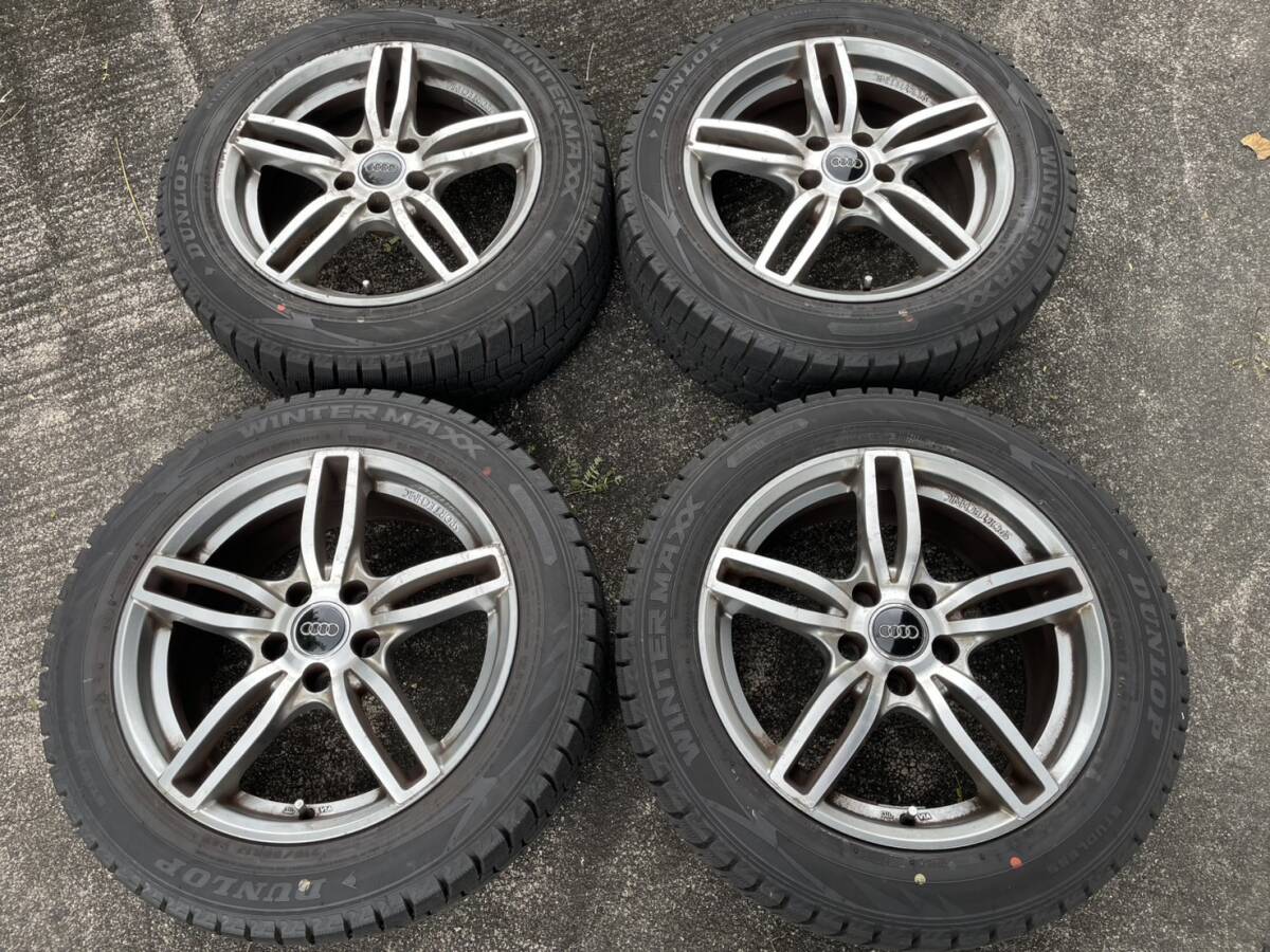 アウディ用中古スタッドレスホイールセット スポーツテクニック＋ダンロップWINTER MAXX 215/55R17 21年製