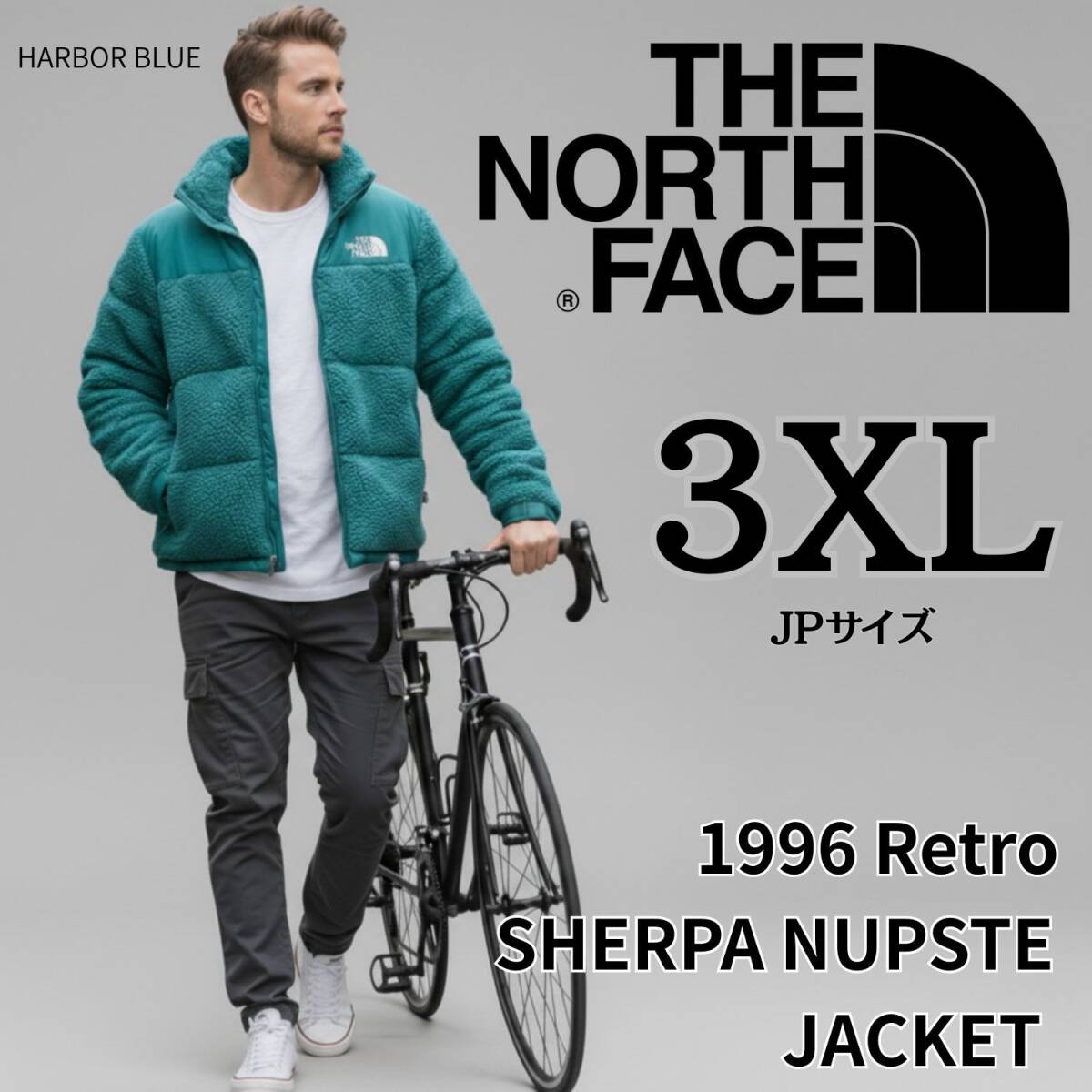 ◆モデル出品◆新品 3XL ノースフェイス ハイパイルヌプシジャケット 定価85,800円 グースダウンジャケット 青 ボアパイル NUPTSE JACKET