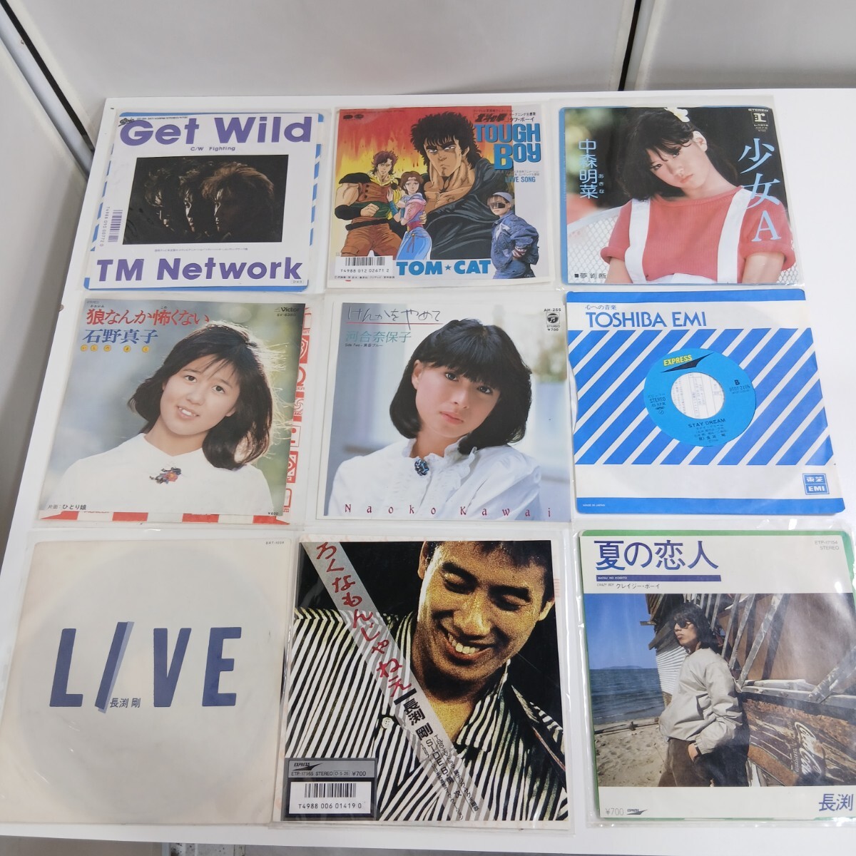 #876 EP レコード 昭和歌謡 TOUGH BOY 中森明菜 長渕剛 河合奈奈保子 中島みゆき等25枚セット/和歌山県にて引き取り大歓迎