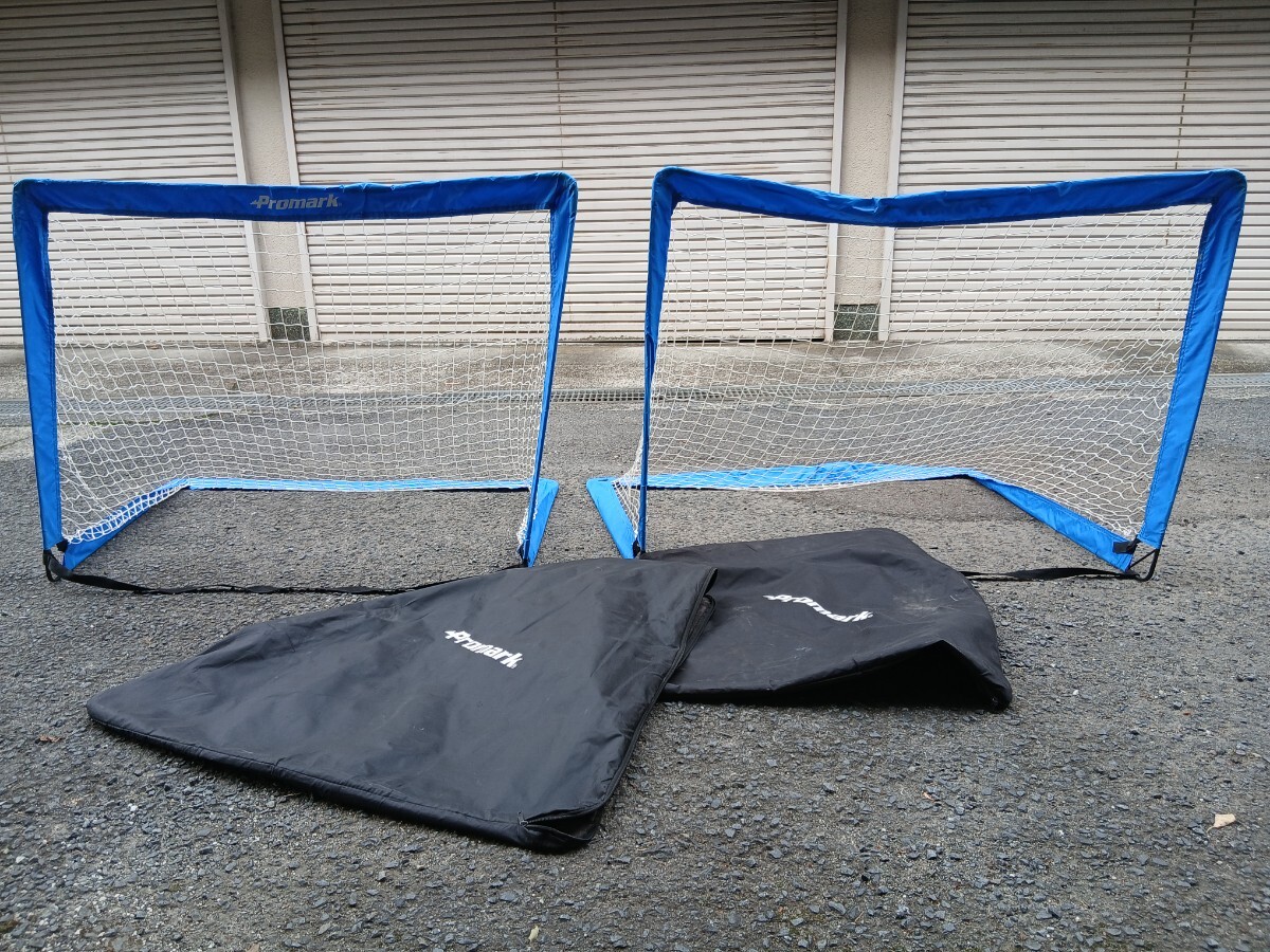 #833 promark ポータブル ミニサッカーゴール 折り畳み サッカー 練習用 2点セット/和歌山県にて引き取り大歓迎