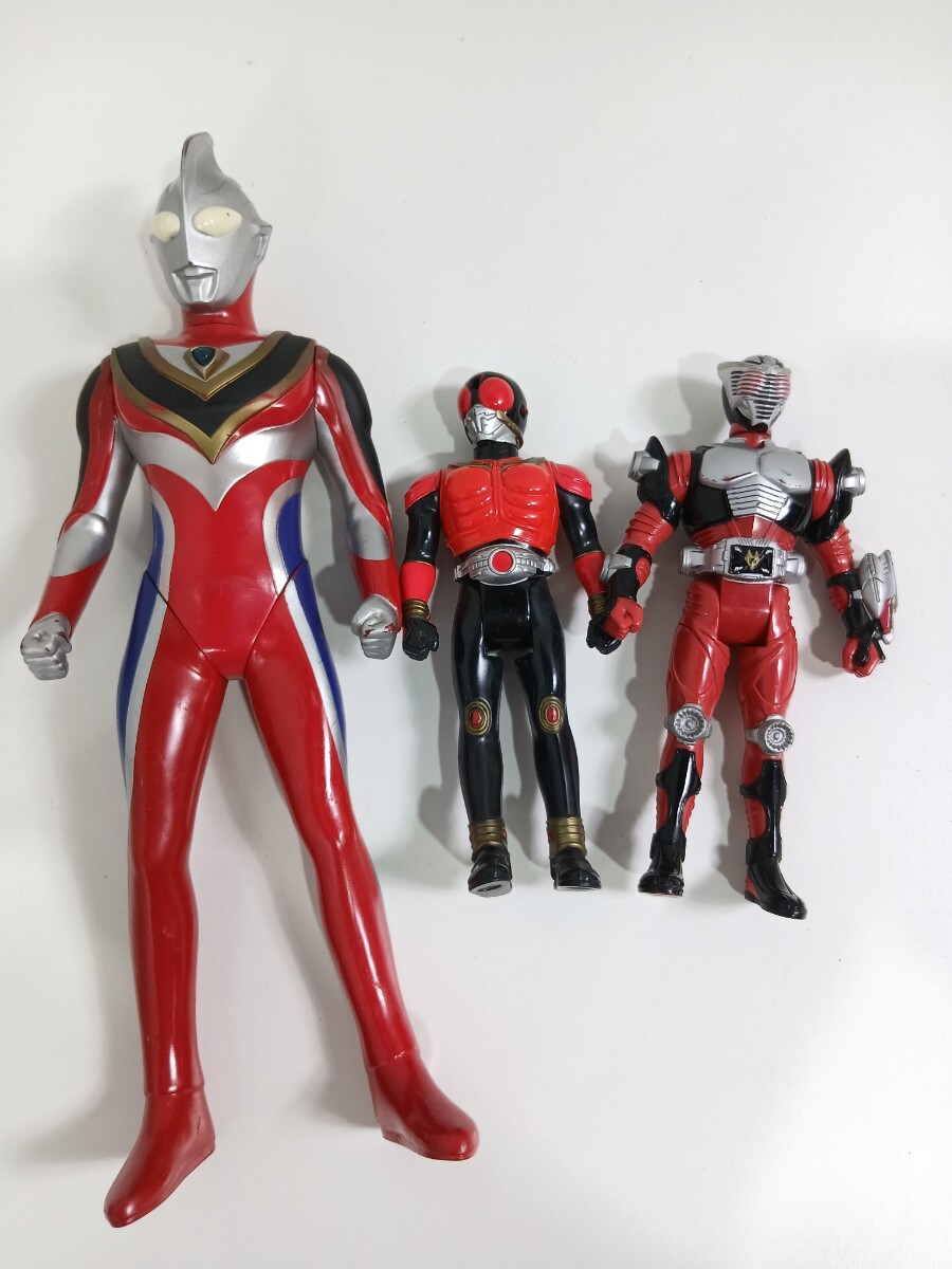 #854 ウルトラマン 仮面ライダー フィギュア セット クウガ 龍騎 ソフビ 当時物/和歌山県にて引き取り大歓迎