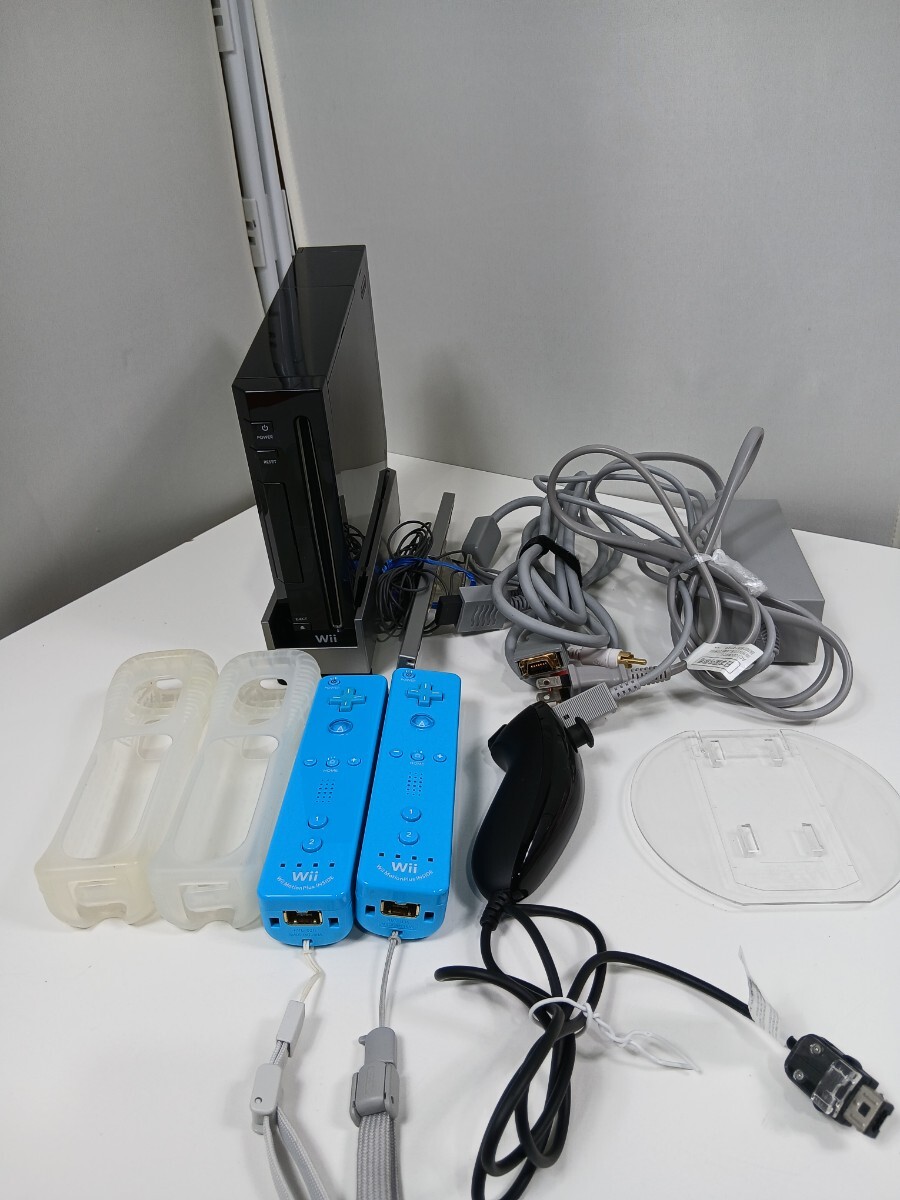 #939 Nintendo 任天堂 ニンテンドー Wii RVL-001 ブラック 動作確認済み/和歌山県にて引き取り大歓迎