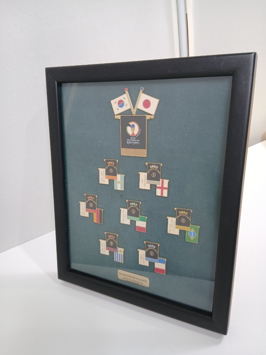#1001 FIFA ワールドカップ 2002 記念ピンバッジセット 額入り ピンバッジ 日韓ワールドカップ/和歌山県にて引き取り大歓迎