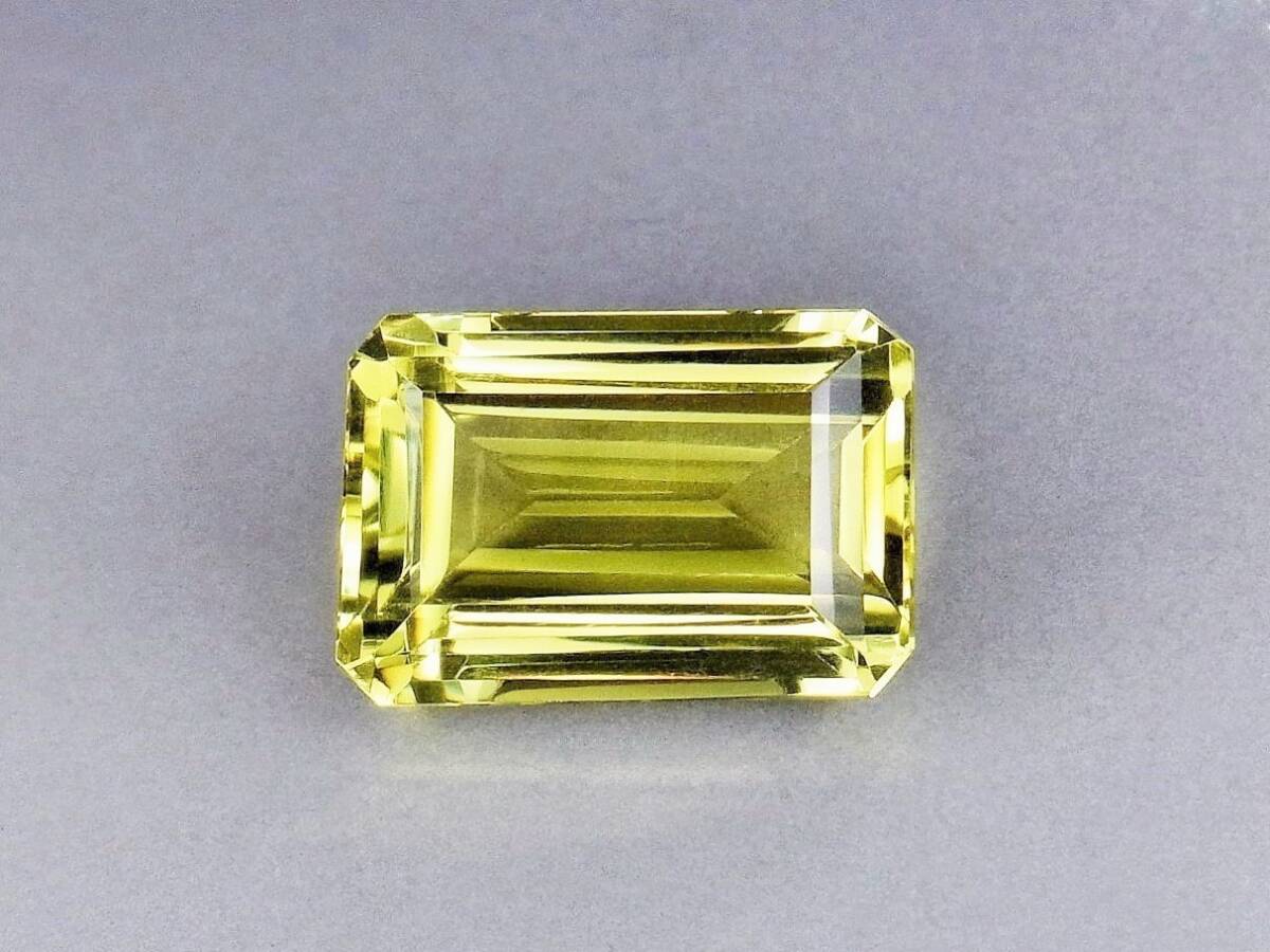《Gem Force》高品質！グリーンゴールドクォーツ 15.53CT ルース