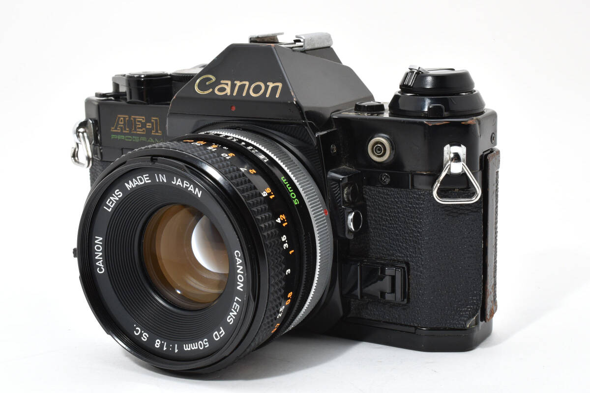 訳あり大特価 キャノン Canon AE-1 PROGRAM FD 50mm F1.8 S.C. レンズキット フィルムカメラ ジャンク 動作未確認 #0809 #0803 #1424