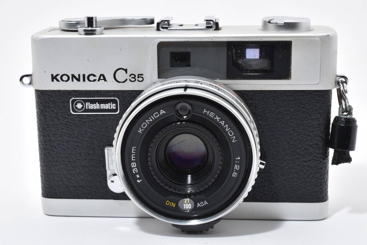 良品 コニカ KONICA C35 flash matic レンジファインダー コンパクトフィルム カメラ #0805 #0802 #1436