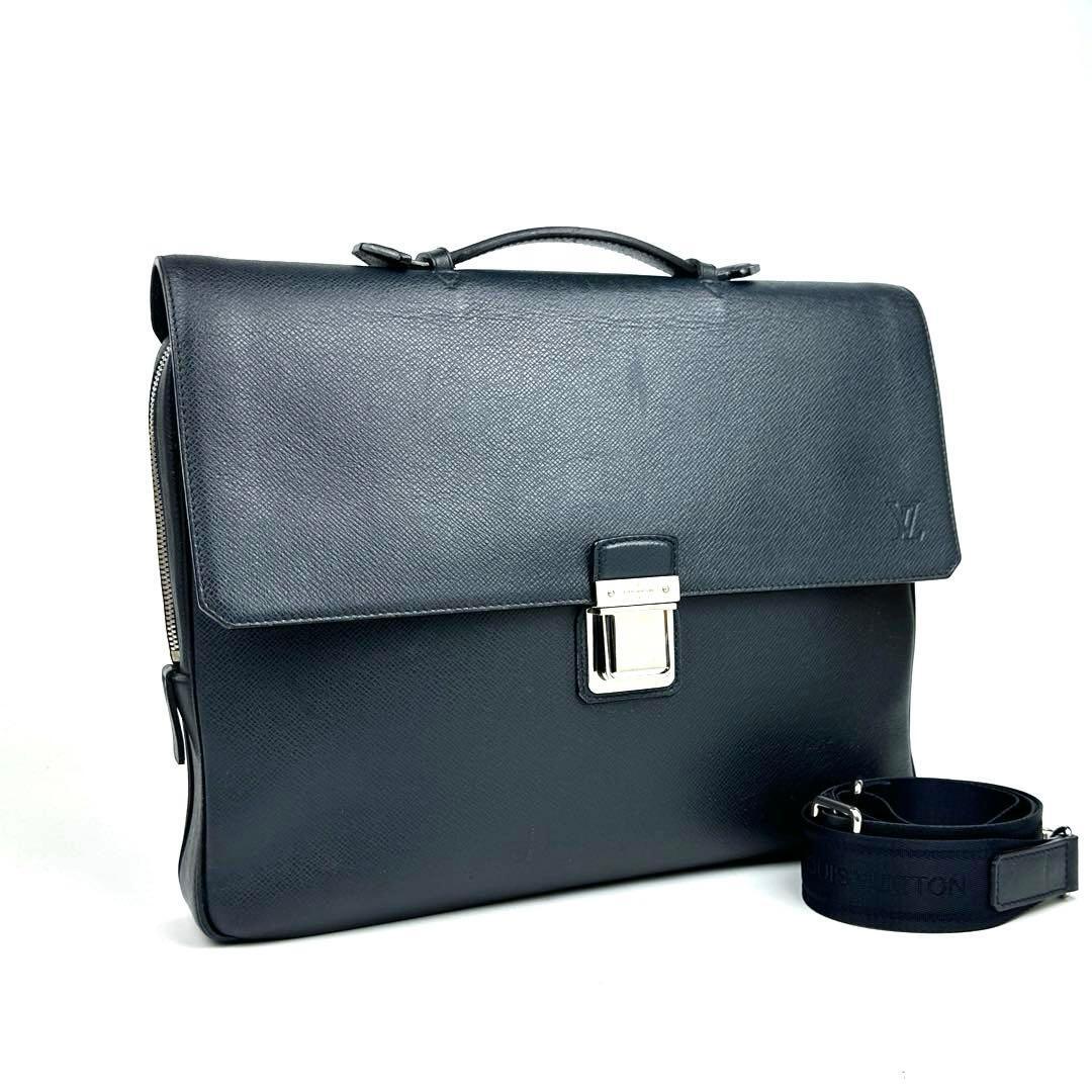 【極美品】LOUIS VUITTON ルイヴィトン タイガ ヴァシリPM M32640 ビジネスバッグ ブリーフケース 2way ショルダーバッグ ボレアル レザー